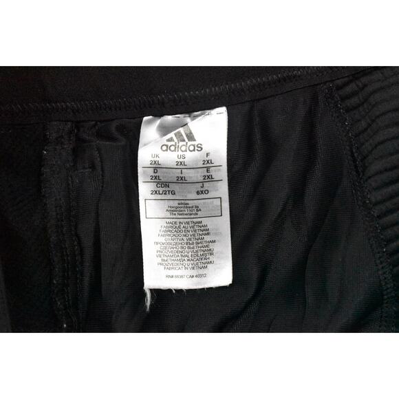 Adidas Men's Black Polyester Skinny Sweatpants 2XL Pull On Solid Gym Lounge - Picture 11 of 12